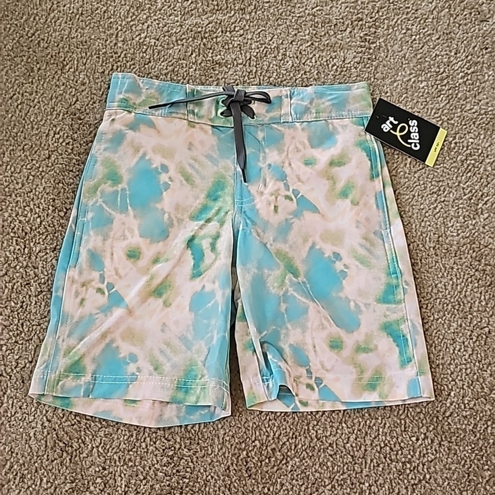 Art Class Boys Board Shorts Light Blue Size 5